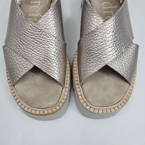 Pedro Garcia Reme Sandal Womens EU 39 Metallic Gold Leather Slingback Platform - Picture 5 of 14